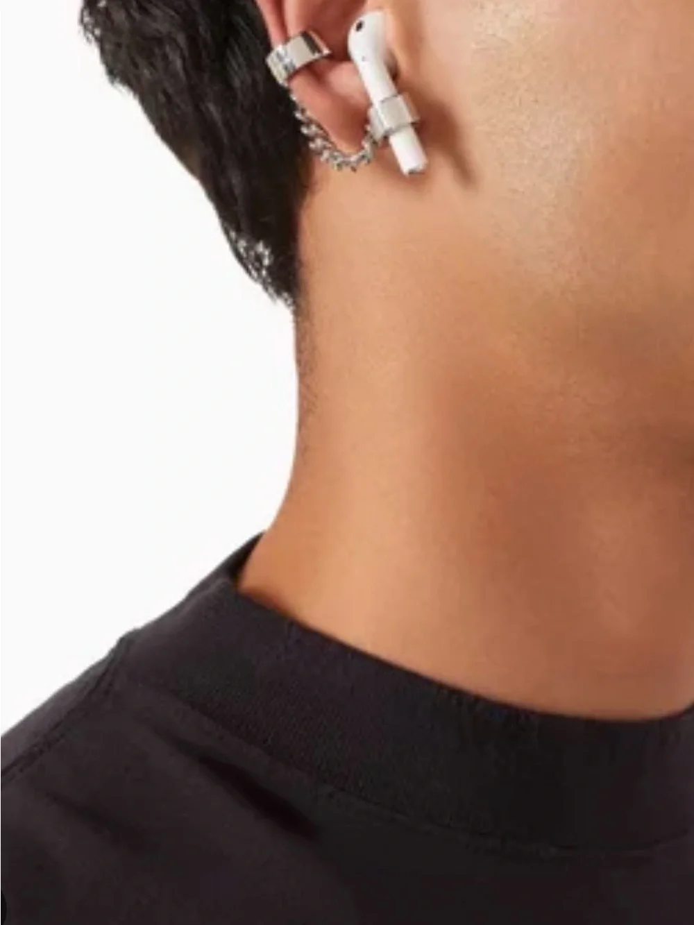 Balenciaga Silver-Tone Chain Cuff Clips